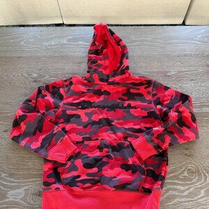 Boys Champion Red/Black camoflauge sweatshirt hoodie size medium
